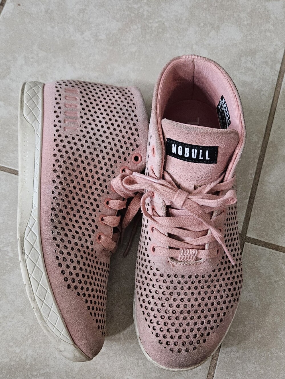 NOBULL Women's Dusty Pink Perforated Training Shoes